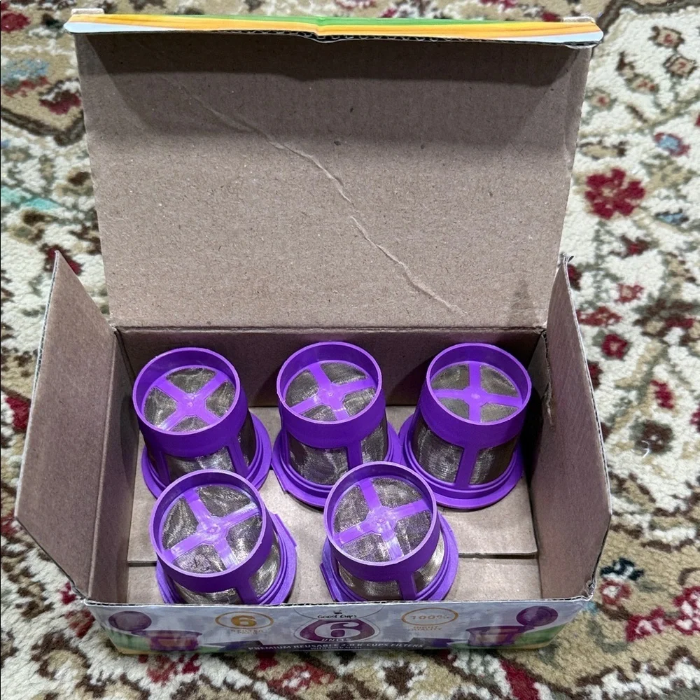 5 Vibrant Purple Coffee Filter Set by [Brand]